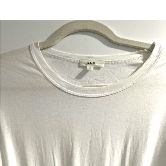 A.L.C. Cassandra Puff Ballon Short Sleeve Cotton White Relaxed Top M - Picture 11 of 16